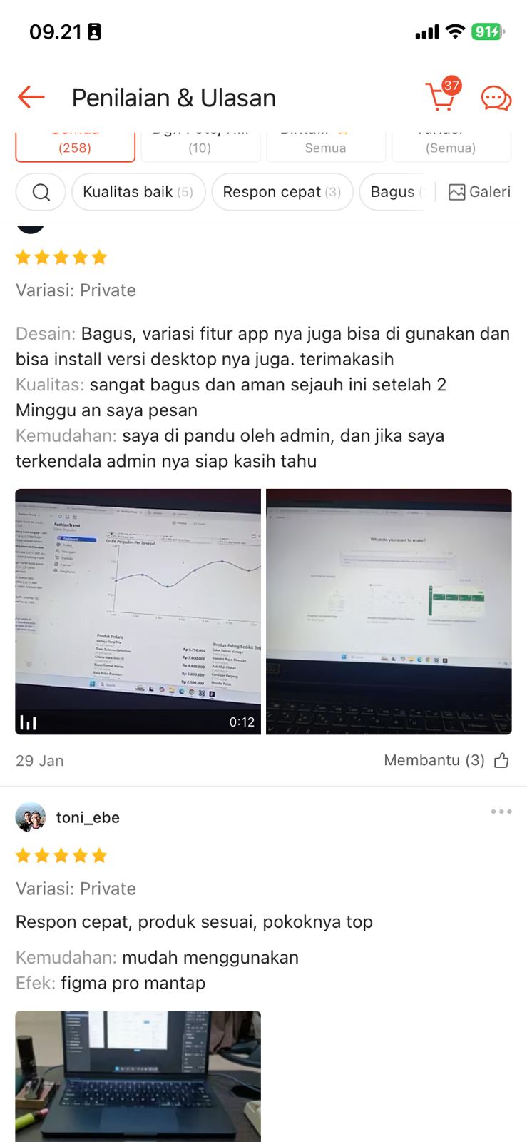 Ulasan pelanggan 1